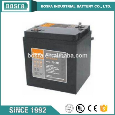 sealed agm deep cycle rechargeable sealed lead acid battery 6v 120AH DC6-120 for scooter